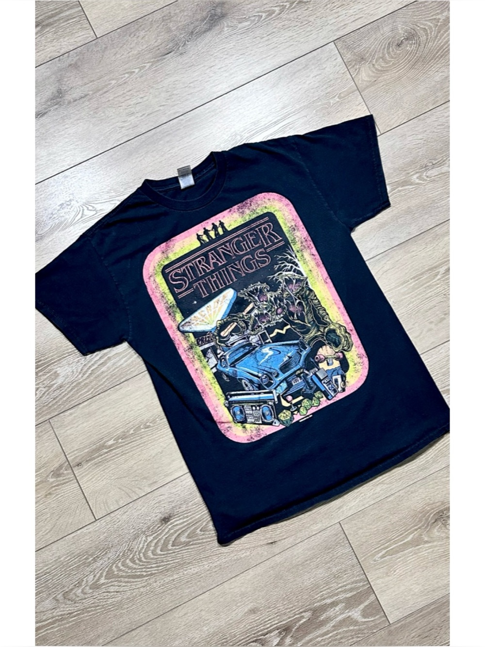 Stranger Things Retro 80s Style Graphic Print Short Sleeve T-Shirt